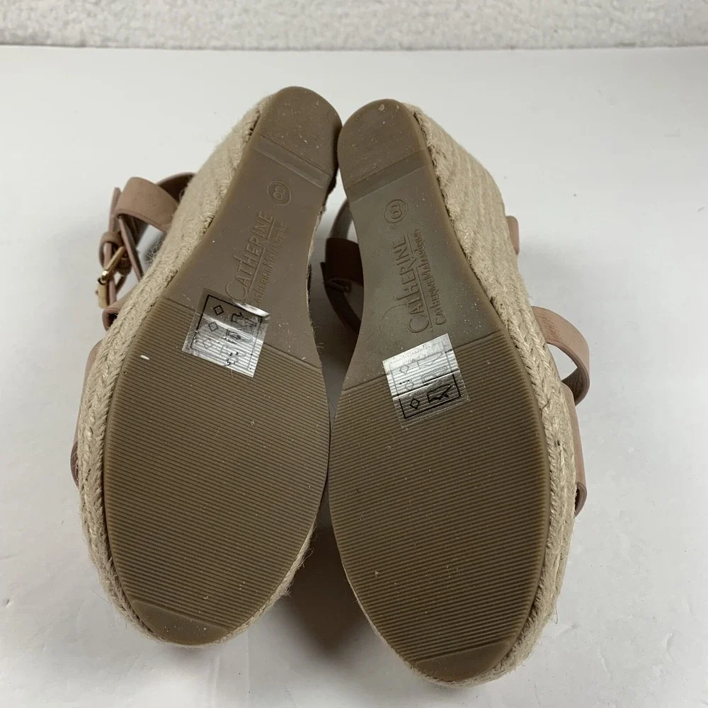 Catherine Malandrino Estaria Espadrille Sandal Women's Size 8 Nude Vegan S0360‎